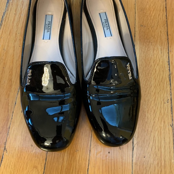 Prada black patent leather flat loafers size 38.5 - Picture 11 of 12